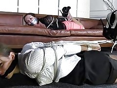 Dau merched hogtied